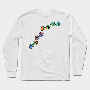 Psychedelic Paw Prints Long Sleeve T-Shirt